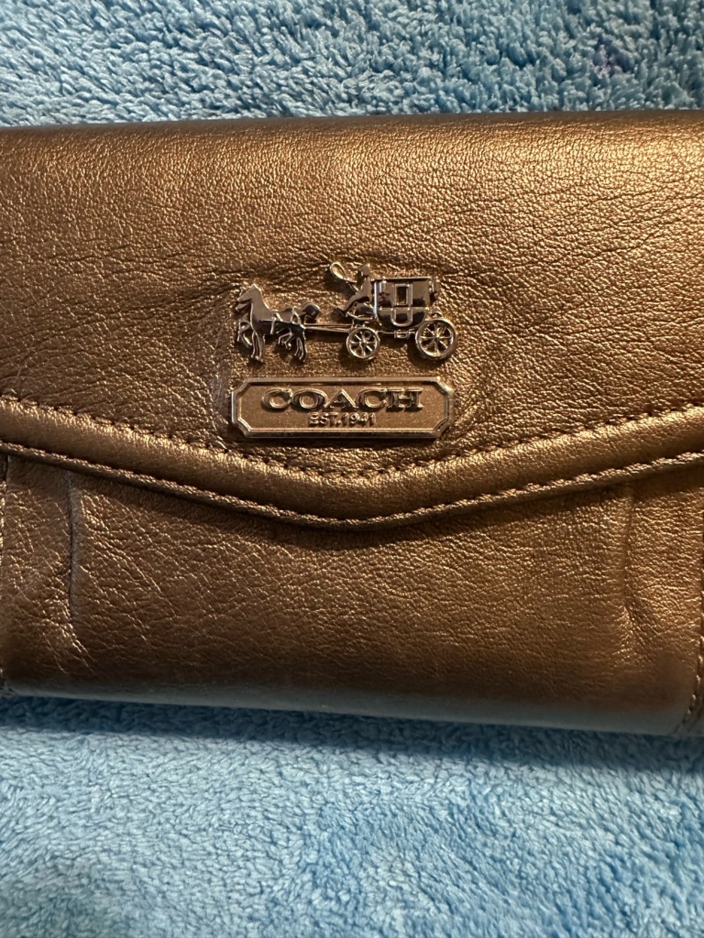 Coach Metallic Madison carriage wallet - Picture 8 of 10